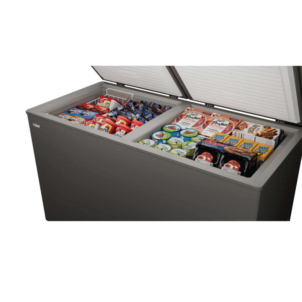 Haier 510 Ltr Double door- Embossed Titanium Grey colour Convertible Hard top Freezer